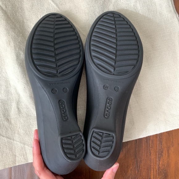 CROCS Lina Wedge Shoes Dual Comfort Black - Picture 9 of 11